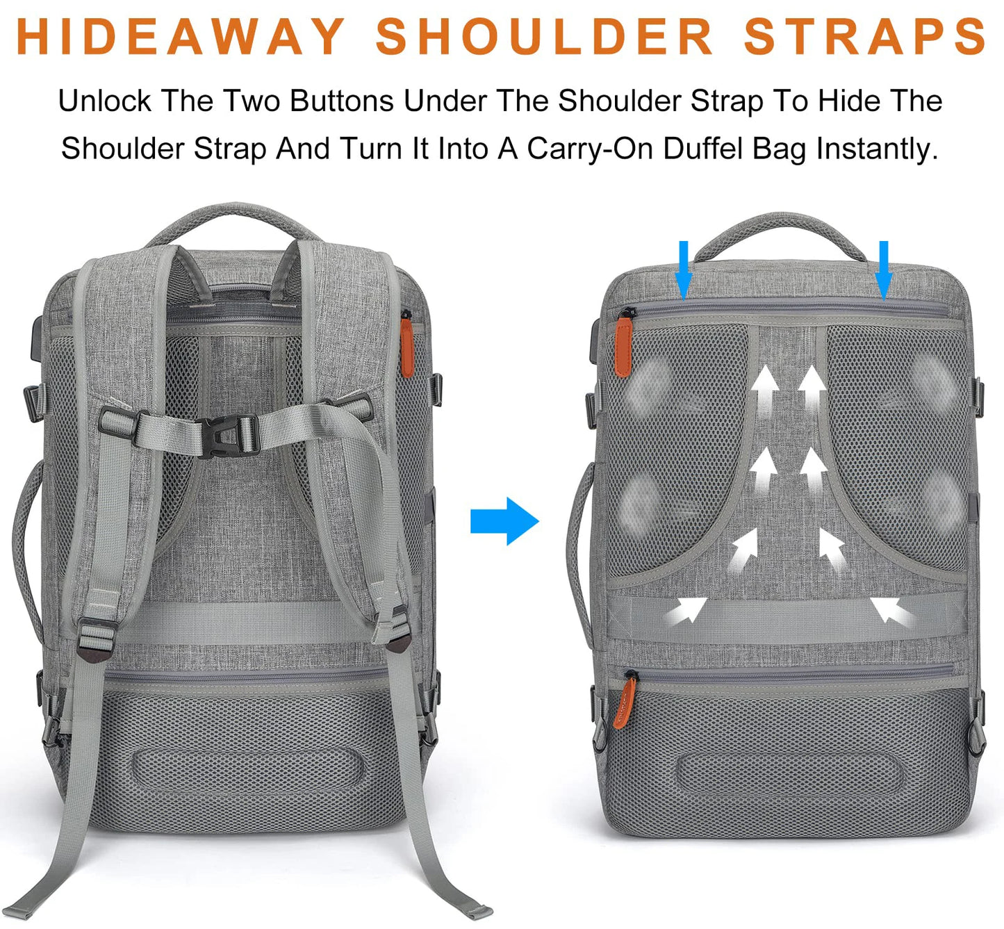 MaxPack Expandable Travel Backpack