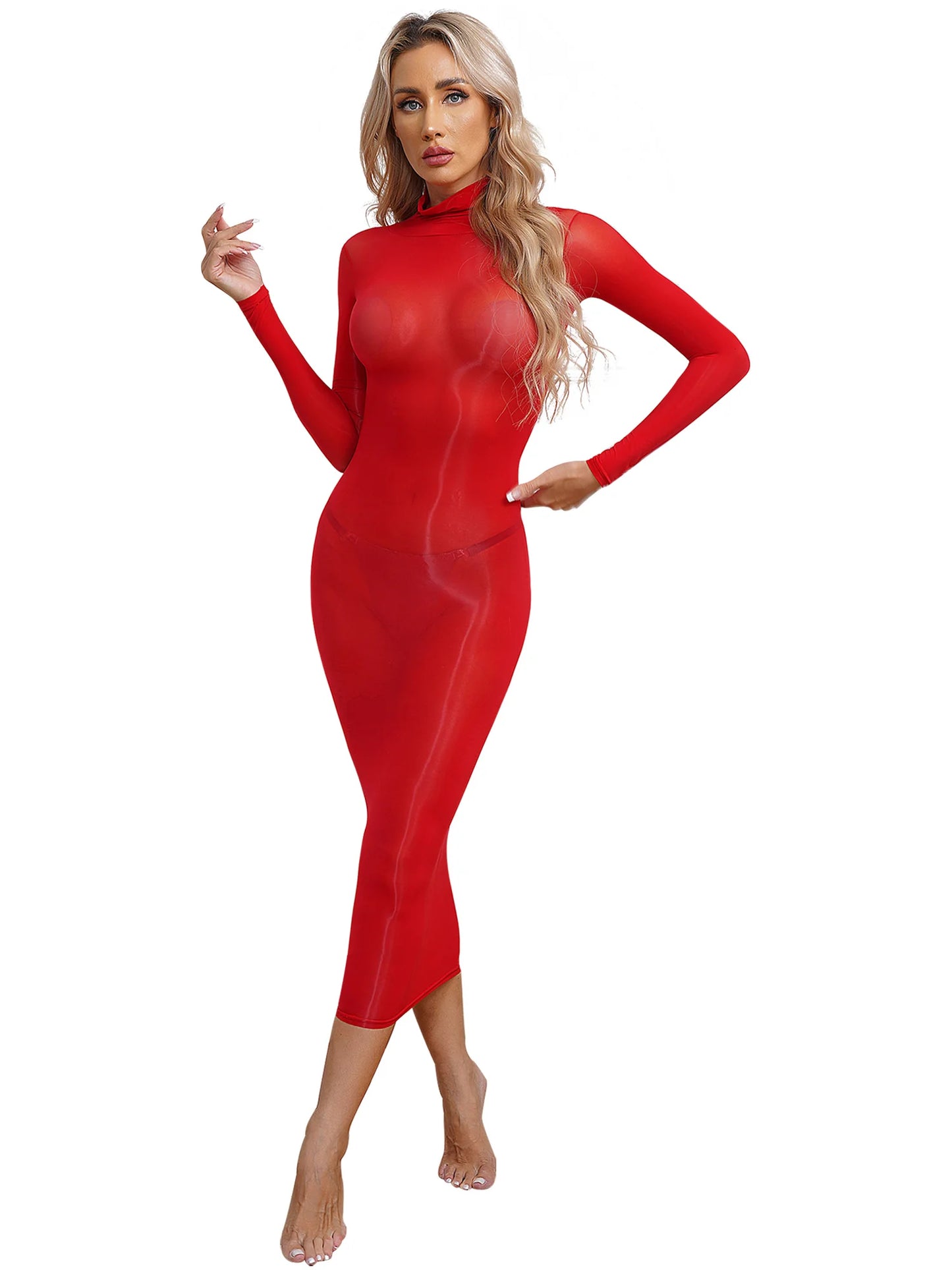 Womens See Though Bodycon Dress