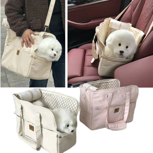 Portable Dog Bag Pet Cat Shoulder Handbag Car Seat safe Travel Chihuahua  Dog Supplies Suitable For Small Dogs dog carrier